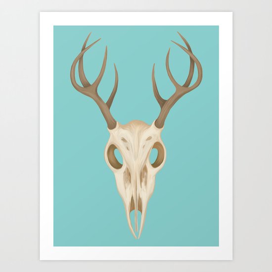 Deer Skull Art Print
