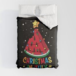 Funny Watermelon Christmas In July Comforter