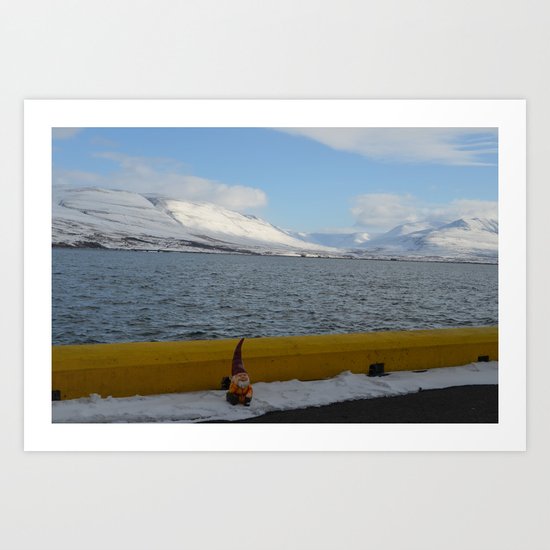 Gnome in Akureyri Art Print
