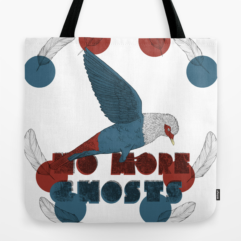 No More Ghosts Mauritius Blue Pigeon Tote Bag By Kathryncorlett