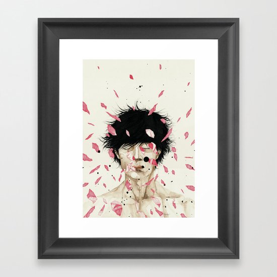 N. Framed Art Print