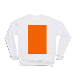 Neon Orange Solid Color Crewneck Sweatshirt