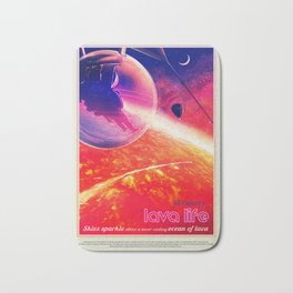 NASA Visions of the Future - Lava Life at 55 Cancri e Bath Mat | Travel, Commercial, Astronaut, Poster, Nasa, Vintage, Advert, Graphicdesign, Exploration, Space 