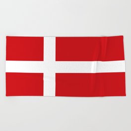 Denmark Flag Beach Towel