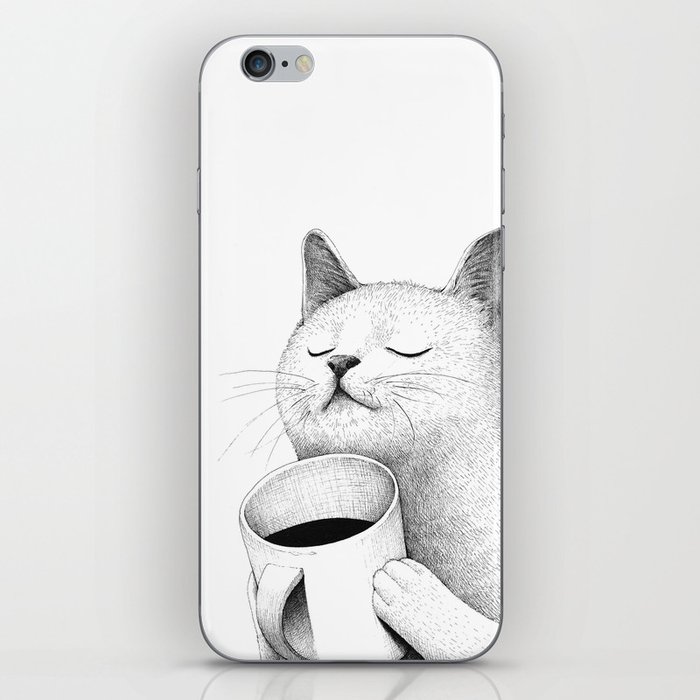 Coffe & Cat iPhone Skin