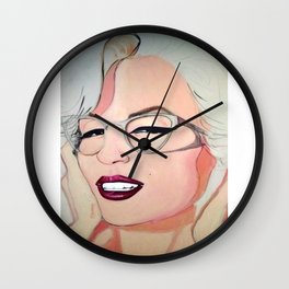Norma Jeane Baker Wall Clock | Comic, Pop Art, Painting, People 