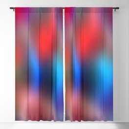 Jagged Pixels Creative Designs Red and Blue Gradient Blur Blackout Curtain
