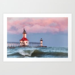 St. Joseph Michigan Lighthouse 01 Art Print
