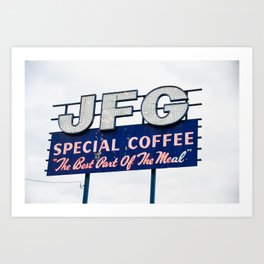 JFG Coffee Sign Art Print
