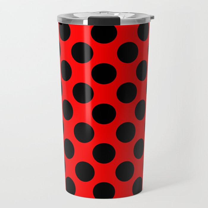 Purely Red - polka 3 Travel Mug