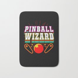 Pinball Machine Wizard Retro Colorful Arcade Game Bath Mat | Retro, Pinballplayer, 70S, Gamer, Retrogame, Arcade, Arcadegames, Wizard, Flippers, Colorful 
