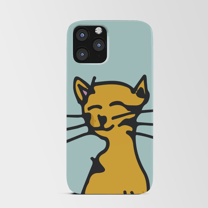 Cute cat sitting iPhone Card Case