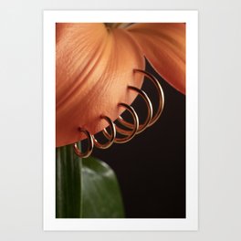 Lily with earrings Art Print