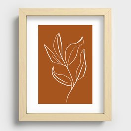 Minimalist Plant - Rust Recessed Framed Print