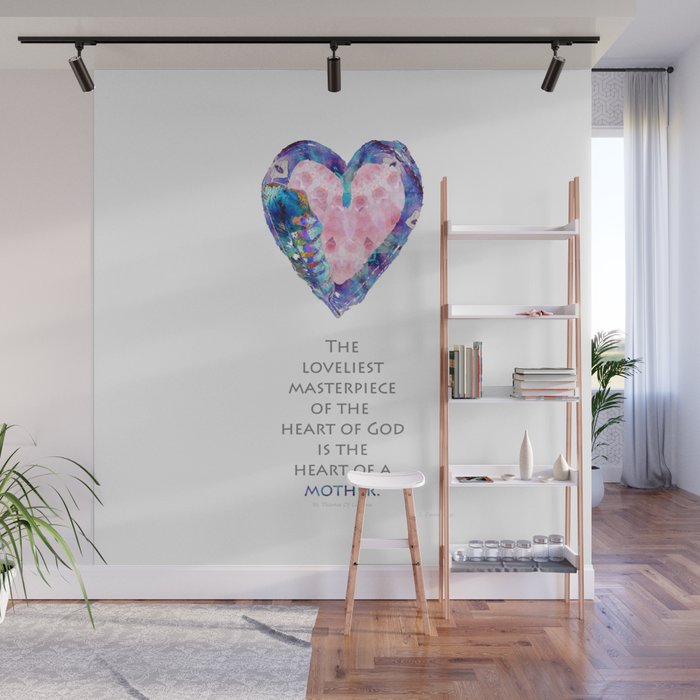 A Mother's Heart - Loving Mom Art by Sharon Cummings Wall Mural