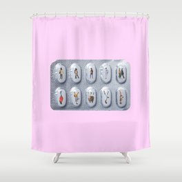 friends pink Shower Curtain
