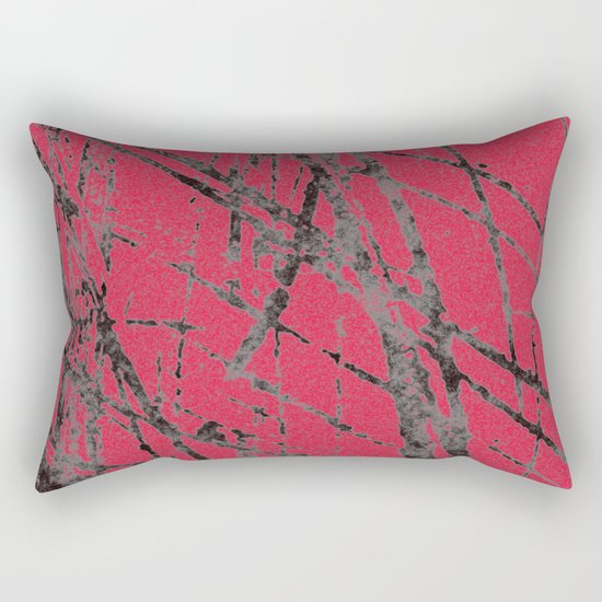 red black scratchy grunge Rectangular Pillow