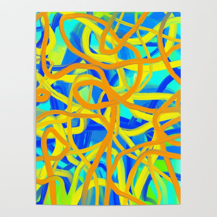 Abstract expressionist Art. Abstract Painting 27. Poster