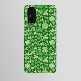 Lucky Green Watercolour Shamrock Pattern Android Case