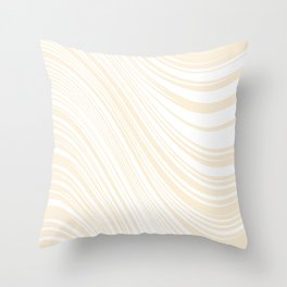 Zebra Print Abstract Swirl Beige and White Throw Pillow