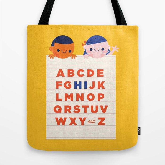 Alphabet deals canvas bag