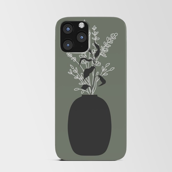 Leaf and Wildflower Floral iPhone Card Case