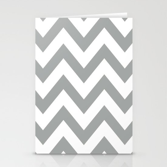 Gray Chevron Stationery Cards