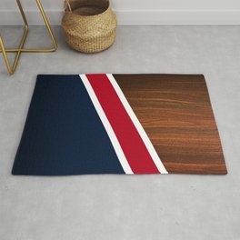 Wooden New England Area & Throw Rug