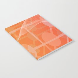 Abstract tech background design in orange. Notebook