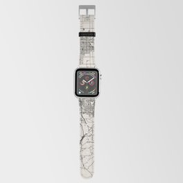 Palmdale, USA - Black and White City Map Apple Watch Band