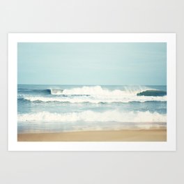 Ocean Photography, Calming Sea Photo, Blue Waves Seascape Photograph, Beach Print Art Print