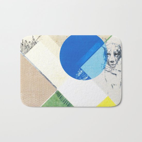 abstract dog sketch Bath Mat