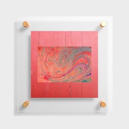 Waves on Red Woords Floating Acrylic Print