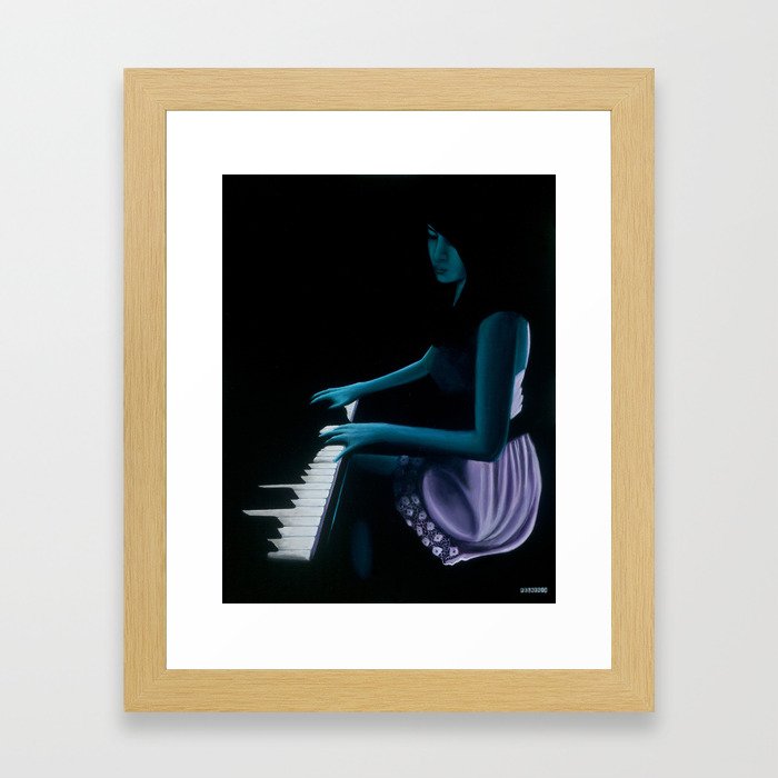 ‎"Silhouette cast from the depths"  Framed Art Print