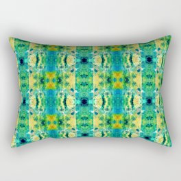 Green and Yellow Kaleidoscope Dreams Rectangular Pillow