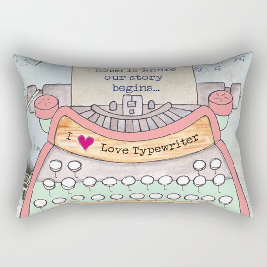 Typewriter #7 Rectangular Pillow