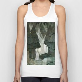 Pine Forest Clearing Tank Top | Darkness, Creepy, Haunted, Sun, Painting, Woods, Haunt, Forest, Ghost, Pine 