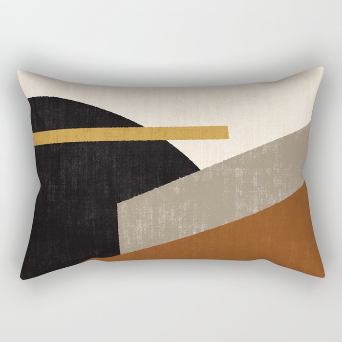 Geometric Compo 1 Filet Landscape - terra Rectangular Pillow