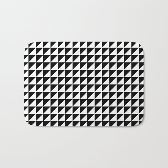 Black and white retro Bath Mat