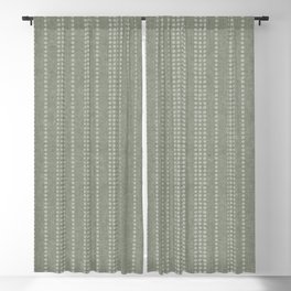 irregular striped dots - sage Blackout Curtain