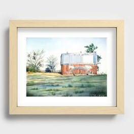 Rainbow Barn Recessed Framed Print
