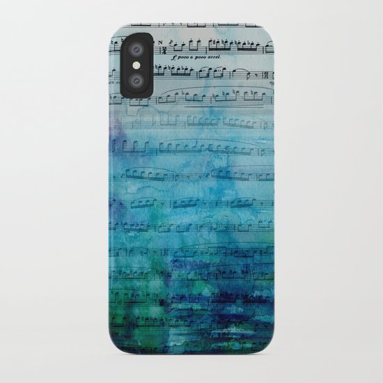 Blue mood music iPhone Case