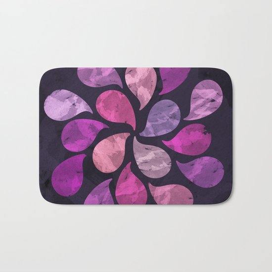 Abstract Water Drops Bath Mat