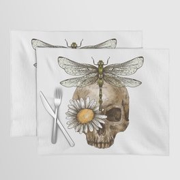 Vintage Skull & Dragonfly Placemat