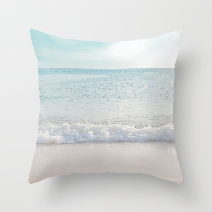Soft Pastel Ocean Waves Dream #3 #wall #decor #art #society6 Throw Pillow