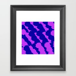 Lavender & Blue Flower Collage Framed Art Print