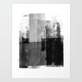 Black and White Minimalist Industrial Abstract Art Print