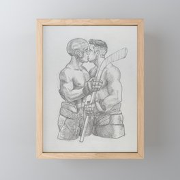 Hockey Players - NOODDOODs Framed Mini Art Print