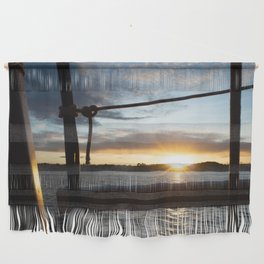Sunset above the sea onboard a sailboat Wall Hanging