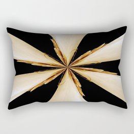 Black, White and Gold Star Rectangular Pillow